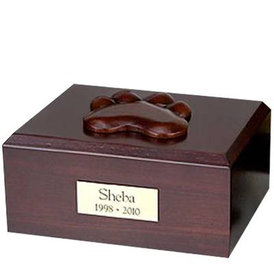 Eternal Paw Walnut Wood Medium Dog Urn